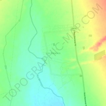 Topografische Karte Los Palacios, Höhe, Relief