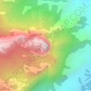 Topografische Karte Pico do Papagaio, Höhe, Relief
