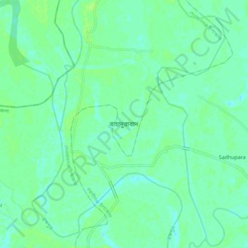 Topografische Karte Bahadurabad, Höhe, Relief