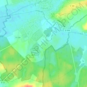 Topografische Karte Chemin de Gelucourt, Höhe, Relief