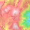 Topografische Karte Piani di Praglia, Höhe, Relief
