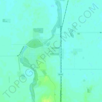 Topografische Karte Brim, Höhe, Relief