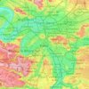 Topografische Karte Parijs, Höhe, Relief