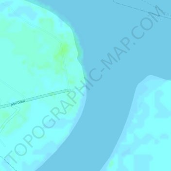 Topografische Karte Pantai Dorak, Höhe, Relief