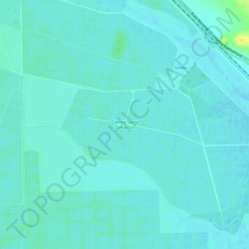 Topografische Karte Colonia Santa Gregoria, Höhe, Relief