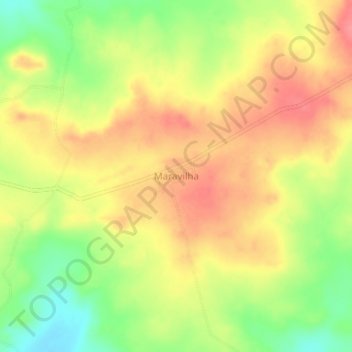 Topografische Karte Maravilha, Höhe, Relief
