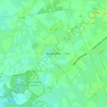 Topografische Karte Petersfeld, Höhe, Relief