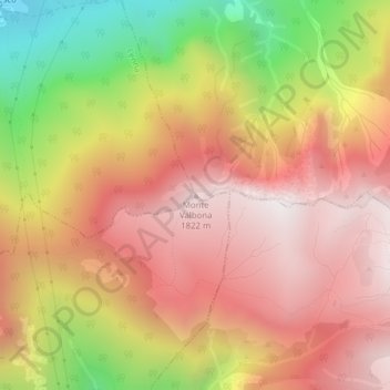 Topografische Karte Monte Valbona, Höhe, Relief