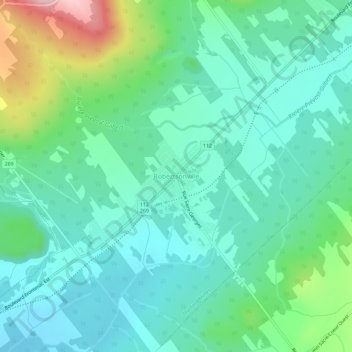 Topografische Karte Robertsonville, Höhe, Relief