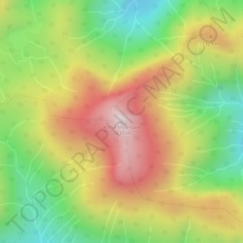Topografische Karte Klitsa Mountain, Höhe, Relief