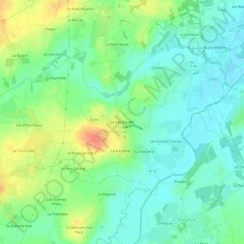 Topografische Karte La Ville Boudet, Höhe, Relief