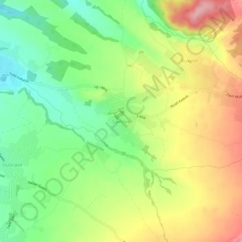 Topografische Karte Savrovë, Höhe, Relief