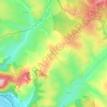 Topografische Karte Calea Lată, Höhe, Relief