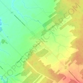 Topografische Karte Sainte-Gertrude, Höhe, Relief