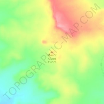 Topografische Karte Mount Albert, Höhe, Relief