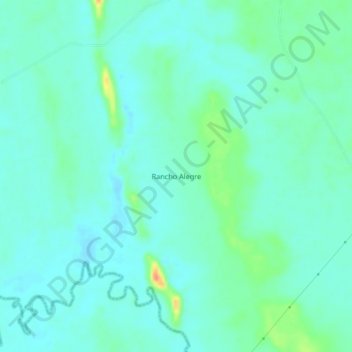 Topografische Karte Rancho Alegre, Höhe, Relief