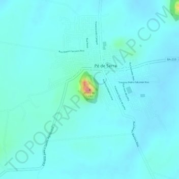 Topografische Karte Serra do Leão, Höhe, Relief