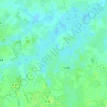 Topografische Karte Mammhusen, Höhe, Relief