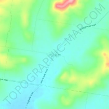 Topografische Karte Maclagan, Höhe, Relief