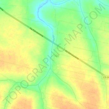 Topografische Karte Cariri, Höhe, Relief