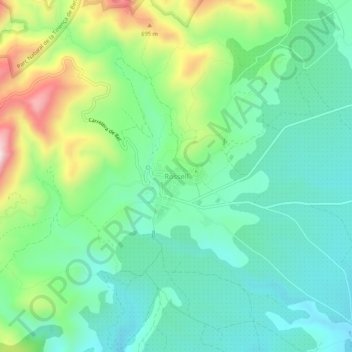 Topografische Karte Rosell, Höhe, Relief