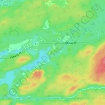 Topografische Karte Jellicoe, Höhe, Relief