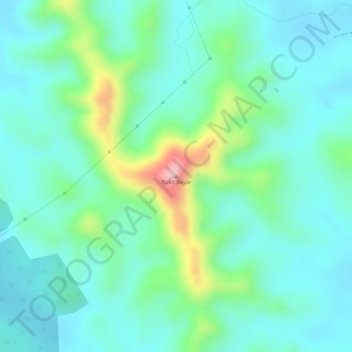 Topografische Karte Bukit Besar, Höhe, Relief