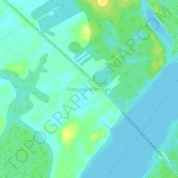 Topografische Karte Furo das Marinhas, Höhe, Relief