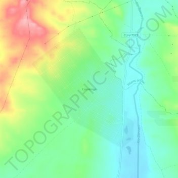 Topografische Karte Casalonga, Höhe, Relief