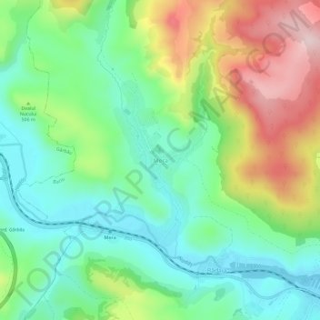 Topografische Karte Mera, Höhe, Relief