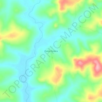 Topografische Karte Pedro Pereira, Höhe, Relief