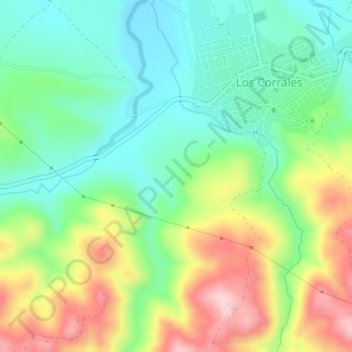 Topografische Karte El Encinar, Höhe, Relief