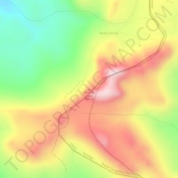Topografische Karte Serra da Lapa, Höhe, Relief