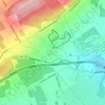 Topografische Karte Magnetic Hill, Höhe, Relief