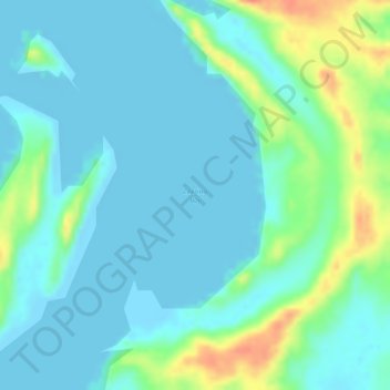 Topografische Karte Leering Bay, Höhe, Relief