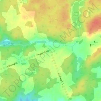 Topografische Karte Loring, Höhe, Relief