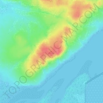 Topografische Karte Station Hill, Höhe, Relief