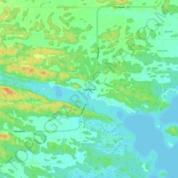 Topografische Karte Lavigne, Höhe, Relief