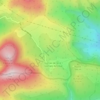 Topografische Karte Libran, Höhe, Relief