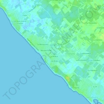 Topografische Karte La Biroire, Höhe, Relief