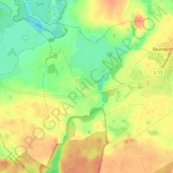Topografische Karte Suckwitz, Höhe, Relief
