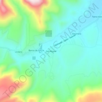 Topografische Karte San Miguel, Höhe, Relief