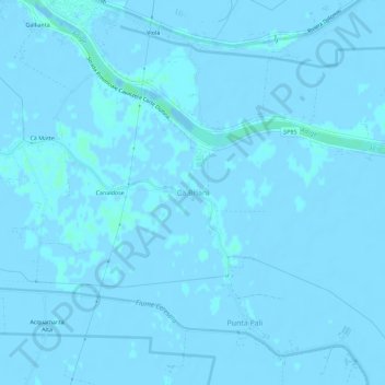 Topografische Karte Cà Briani, Höhe, Relief