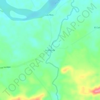 Topografische Karte La Florida, Höhe, Relief