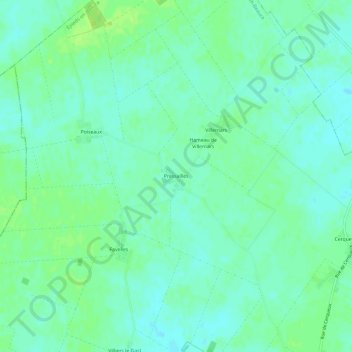 Topografische Karte Pressailles, Höhe, Relief