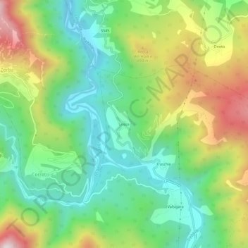 Topografische Karte Losso, Höhe, Relief