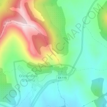 Topografische Karte El Chorrero, Höhe, Relief