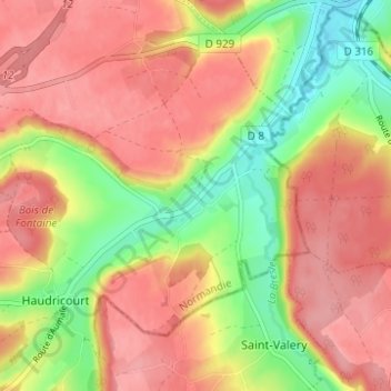 Topografische Karte Villers, Höhe, Relief