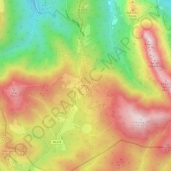 Topografische Karte Urkiola, Höhe, Relief