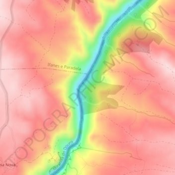 Topografische Karte El Pielago, Höhe, Relief